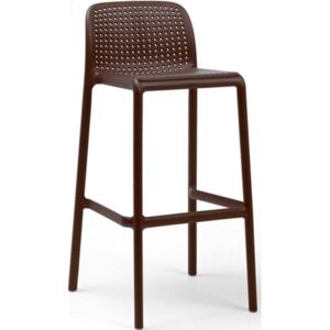 Barová židle Bora (kávová), polypropylen