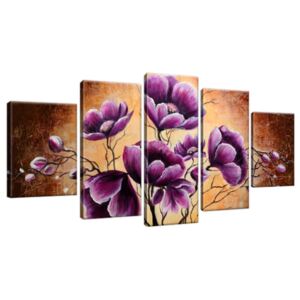 Obraz na plátně Rostoucí fialové květy 150x70cm 1506A_5B