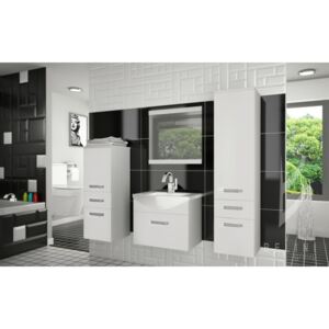 Moderní koupelnová sestava FINE 4PRO + zrcadlo a umyvadlo 01 ZDARMA 155