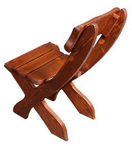 Drewmax MO230 židle - Zahradní židle z masivního smrkového dřeva 49x58x83cm - Týk