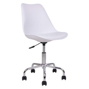 NORDIC EXPERIENCE Kancelářská židle Stavros bílá/chrom