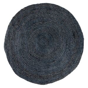NORDIC EXPERIENCE Kulatý koberec Ramiko tmavě šedá/juta 90 cm