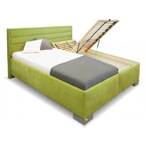Zvýšená čalouněná postel s úložným prostorem Rebeka de Luxe , 160x200 cm, EB - mikroplyš