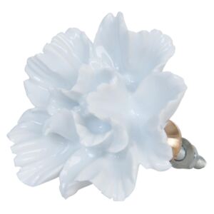 Keramická úchytka květ bílý - Ø 5 cm