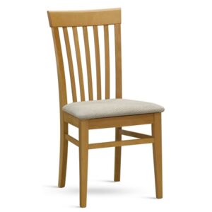 Židle K2, bílá (čalouněný sedák)