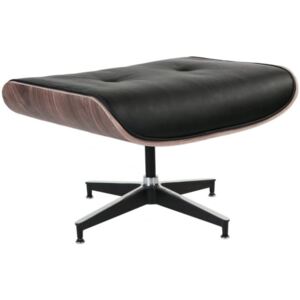 Podnožka Lounge Chair Ottoman, černá, ořech