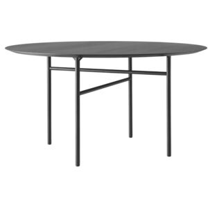Černý kulatý dubový jídelní stůl MENU SNAREGADE 138 cm