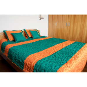 Animadecor Hedvábný set na postel oranžovozelený
