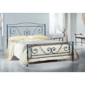 Kovová postel DAGMAR Povrchová úprava: základní (bílá, černá, stříbrná 9006), Rozměr: 80x200 cm