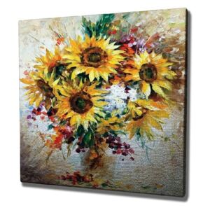 Nástěnný obraz na plátně Sunflowers, 45 x 45 cm