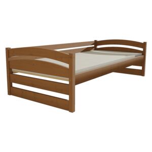 Dřevěná postel DP 031 borovice masiv 90 x 200 cm dub