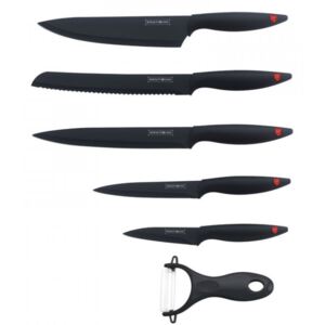 6dílná sada nožů se škrabkou Royalty Line RL-NH5 Zvolte barvu: černá