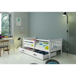 Dětská postel RINOCO P1 + ÚP + matrace + rošt ZDARMA, 190x80, bílý