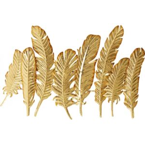 KARE DESIGN Věšák Leaf - zlatý, 86cm