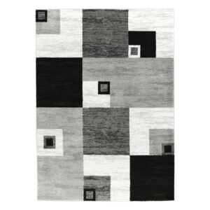 Moderní kusový koberec FEEL 2252B černý / šedý Rozměr: 80x150 cm