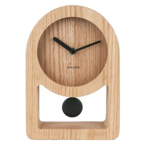 KARLSSON Stolní dřevěné hodiny Lena Pendulum Wood 25 × 17 × 5,5 cm