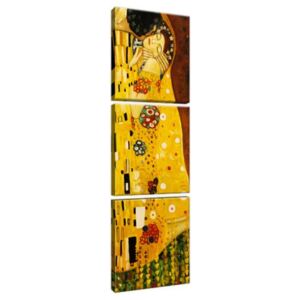 Obraz na plátně Polibek - Gustav Klimt 30x90cm 1787A_3V