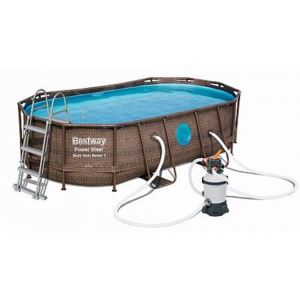 Bestway Bazén Power Steel Rattan Swim Vista 4,88 x 3,05 x 1,07 m - 56946
