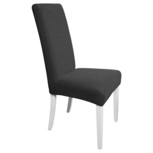Multielastické potahy CARLA šedé židle s opěradlem 2 ks 40 x 40 x 60 cm