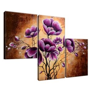 Obraz na plátně Rostoucí fialové květy 90x60cm 1506A_3L