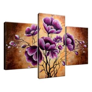 Obraz na plátně Rostoucí fialové květy 90x60cm 1506A_3B