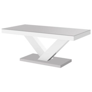 Konferenční stolek VICTORIA MINI MAT, šedo/bílý SKLADEM 1ks