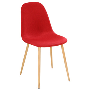 Jídelní židle v retro stylu v červené barvě F1130