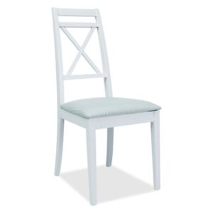 Jídelní židle - PC-SC, bílá tkanina, dřevěné nohy