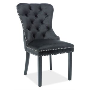 Jídelní židle - AUGUST Velvet, různé barvy na výběr Čalounění: černá (tap.117)