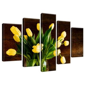 Obraz na plátně Žluté tulipány 100x63cm 2154A_5D