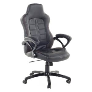 Kancelářská židle černo tmavě hnědá PRINCE