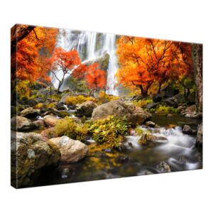 Obraz na plátně Podzimní vodopád 30x20cm 2335A_1T
