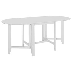 Rozkládací jídelní stůl bílý (75–180) x 75 x 74 cm MDF