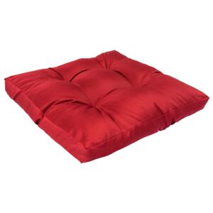 Poduška na paletový nábytek červená 58 x 58 x 10 cm polyester
