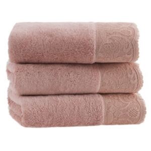 Luxusní ručník HAZEL 50x100 cm Starorůžová, 580 gr / m², Česaná prémiová bavlna 100%