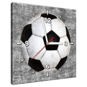 Obraz s hodinami Fotbalový míč 30x30cm ZP1437A_1AI