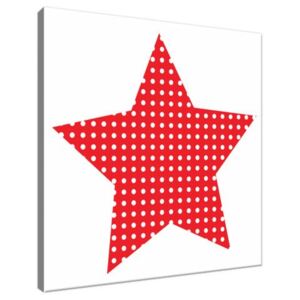Obraz na plátně Rudá hvězda 30x30cm 4045A_1AI