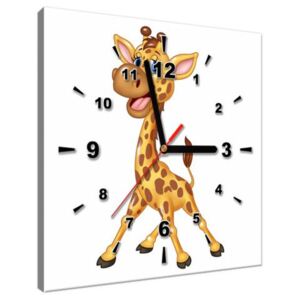 Obraz s hodinami Velká žirafa 30x30cm ZP2868A_1AI