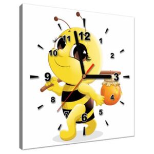 Obraz s hodinami Včelka s medem 30x30cm ZP3053A_1AI
