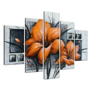 Ručně malovaný obraz Nádherné oranžové Vlčí máky 150x105cm RM2454A_5H