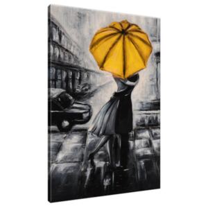 Ručně malovaný obraz Žlutý polibek v dešti 70x100cm RM2474A_1AB
