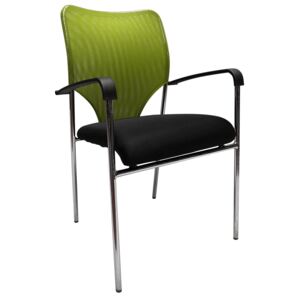 Zasedací židle, síťovina zelená/černá, UMUT
