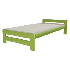 Dřevěná postel VMK 3B 90x200 borovice masiv - zelená