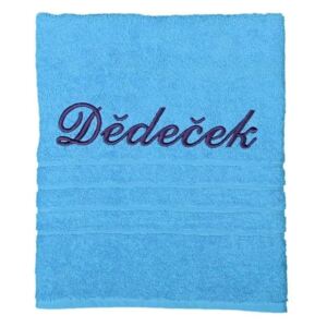 DekorTextil Dárkový ručník Dědeček - tyrkysový - 50 x 95 cm