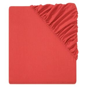 MERADISO® Napínací prostěradlo z jemného flanelu, 90–100 x 200 cmx (červená)
