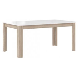 Konferenční stolek FLOT12, Barva: dub sonoma / bílý lesk