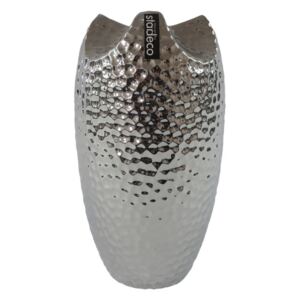 Keramická váza stříbrná 24x13,5 cm