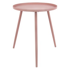 SELECT TIME Růžový kulatý odkládací stolek Lewo, 45 cm