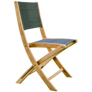 Sada 2 skládacích zahradních židlí z teakového dřeva Ezeis Navy