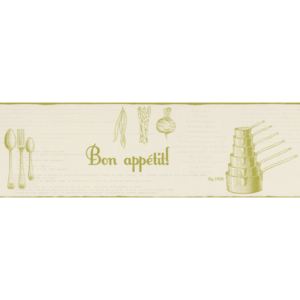 Vliesová bordura Caselio 68477003, kolekce BON APPETIT, materiál vlies, styl moderní, romantický 16,5 x 500 cm